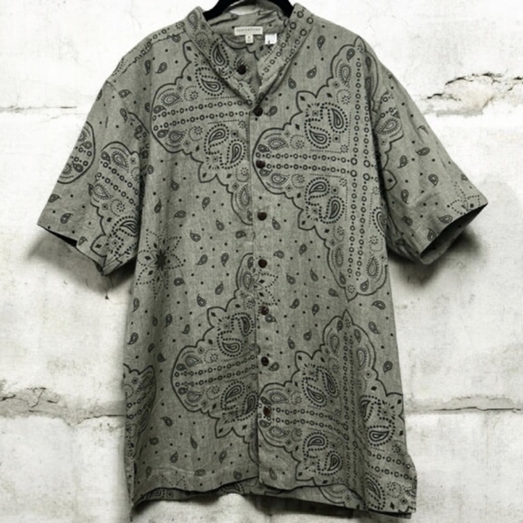 EARTHBOUND Other - Earthbound Trading Company Mens Button Down Bandana Print Shirt Size Medium